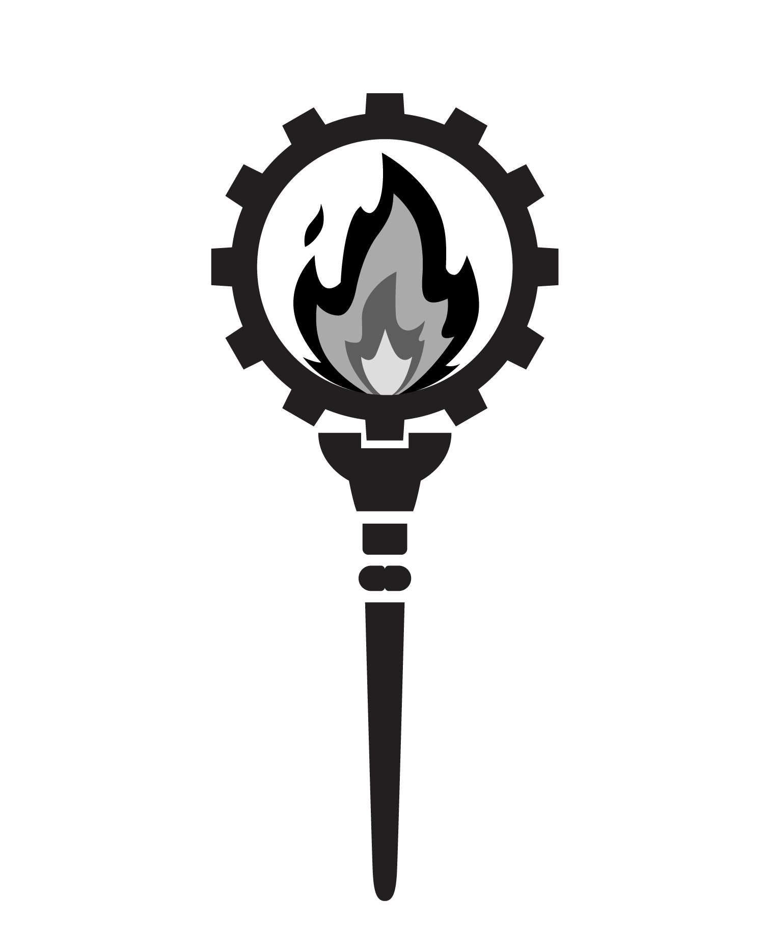 Torch-with-Greyscale-Fire