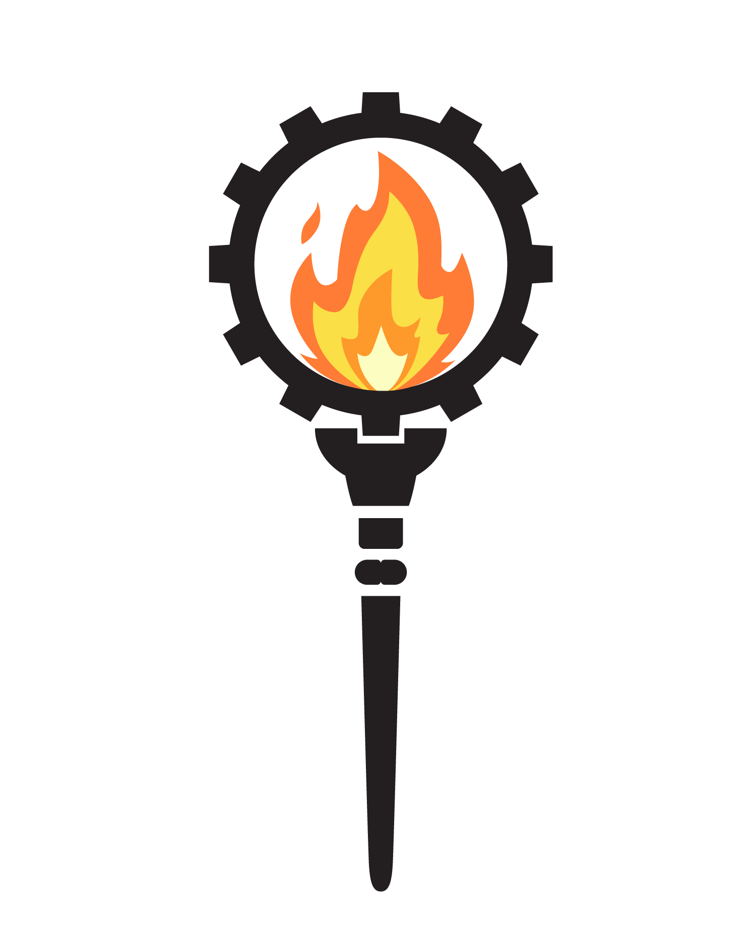 Torch-with-Orange-Fire
